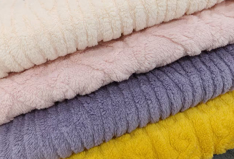 280 g/m2 185 cm Kétoldalas háromdimenziós jacquard puha pamut bársony szövet