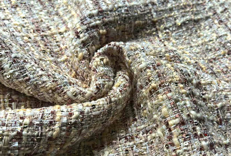 550 mg 148 cm széles tweed szövet szőtt anyag/chanel ihletésű anyag k240230