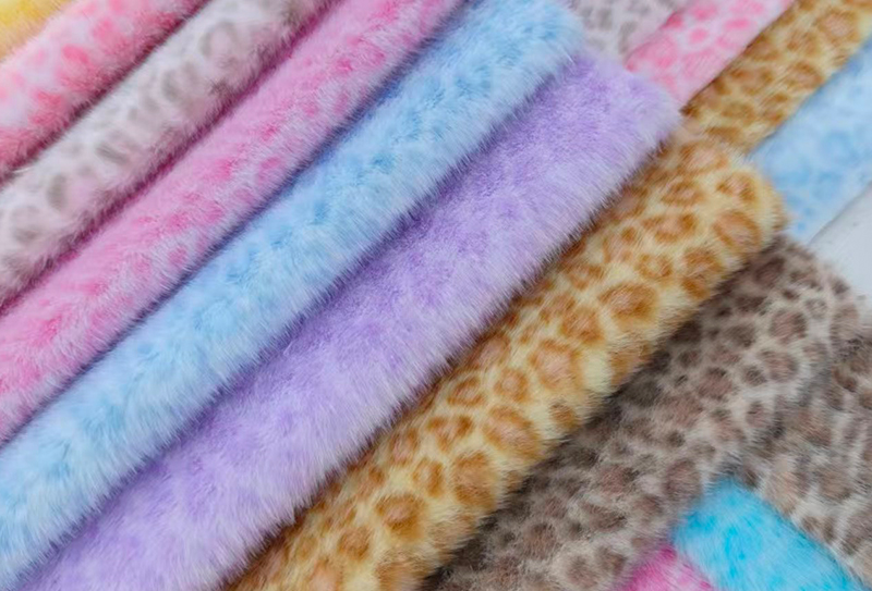 160 mm széles Európai nyérc mintás leopárdmintás faux nerc szövet