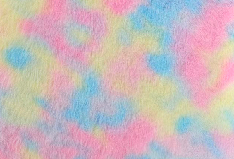500GSM európai nyérc mintás szivárvány színű faux nerc szövet 500GSM európai nyérc mintás szivárvány színű faux nerc szövet