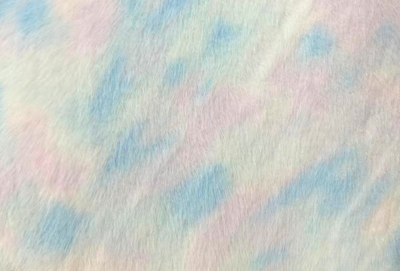 500GSM európai nyérc mintás szivárvány színű faux nerc szövet 500GSM európai nyérc mintás szivárvány színű faux nerc szövet